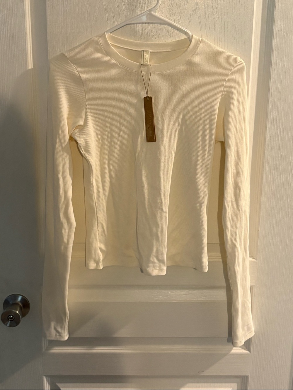 Skims Kim Kardashian Women’s Cotton Rib Long Sleeve T-shirt M New with Tags